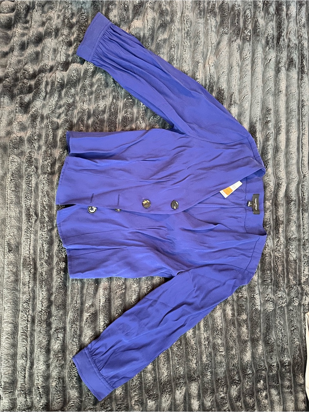 Banana Republic Men's Cobalt Blue Button-Front Shirt Jacket
